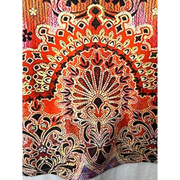 Bohemian Long Sleeve V-Neck Maxi Dress Large A Style Fall Comfortable - Picture 6 of 11